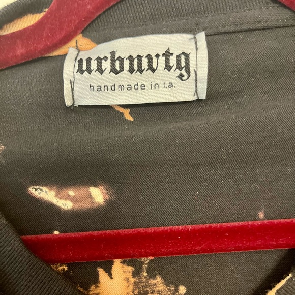 Distressed bleach tie-dye graphic Nirvana band t-shirt dress; size small; New - Picture 2 of 5